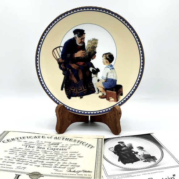 Norman Rockwell "The Sea Captain" Limited Edition Knowles China Decorative Plate - Picture 2 of 3